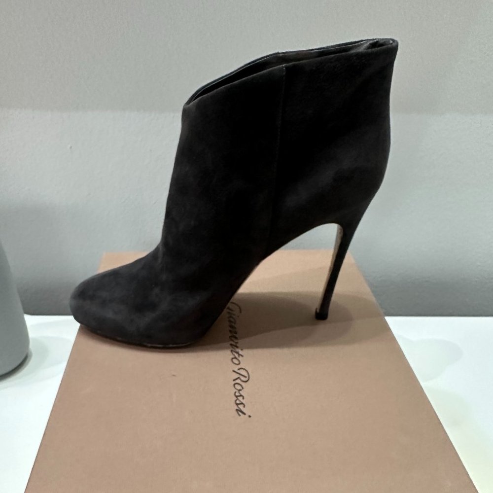Giuseppe Zanotti Black Suede Heeled Sandals, Size 41